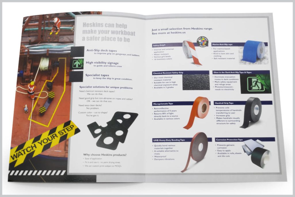 Branded and Unbranded Heskins Tape Brochures Service From Heskins